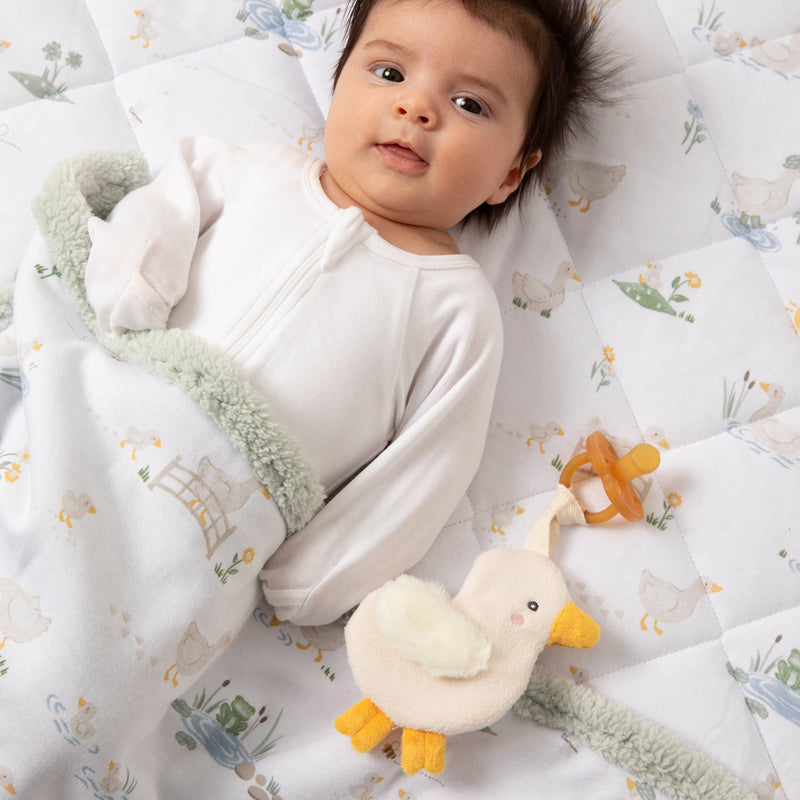 Teething Ring & Dummy Chain Gift Set - Goosey Goosey