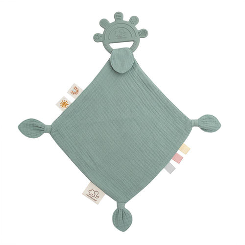 Silicone Muslin Comfort Teether - Sage: Sage