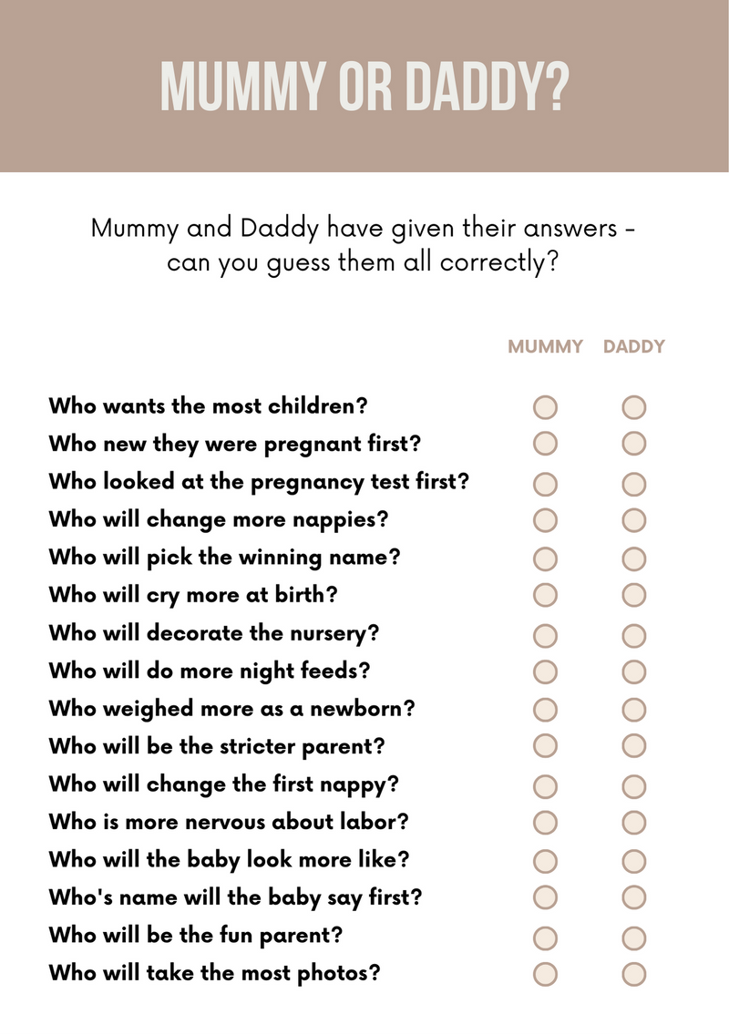50 Baby Shower Games - Digital Download