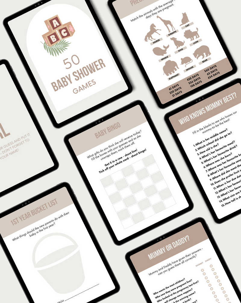 50 Baby Shower Games - Digital Download