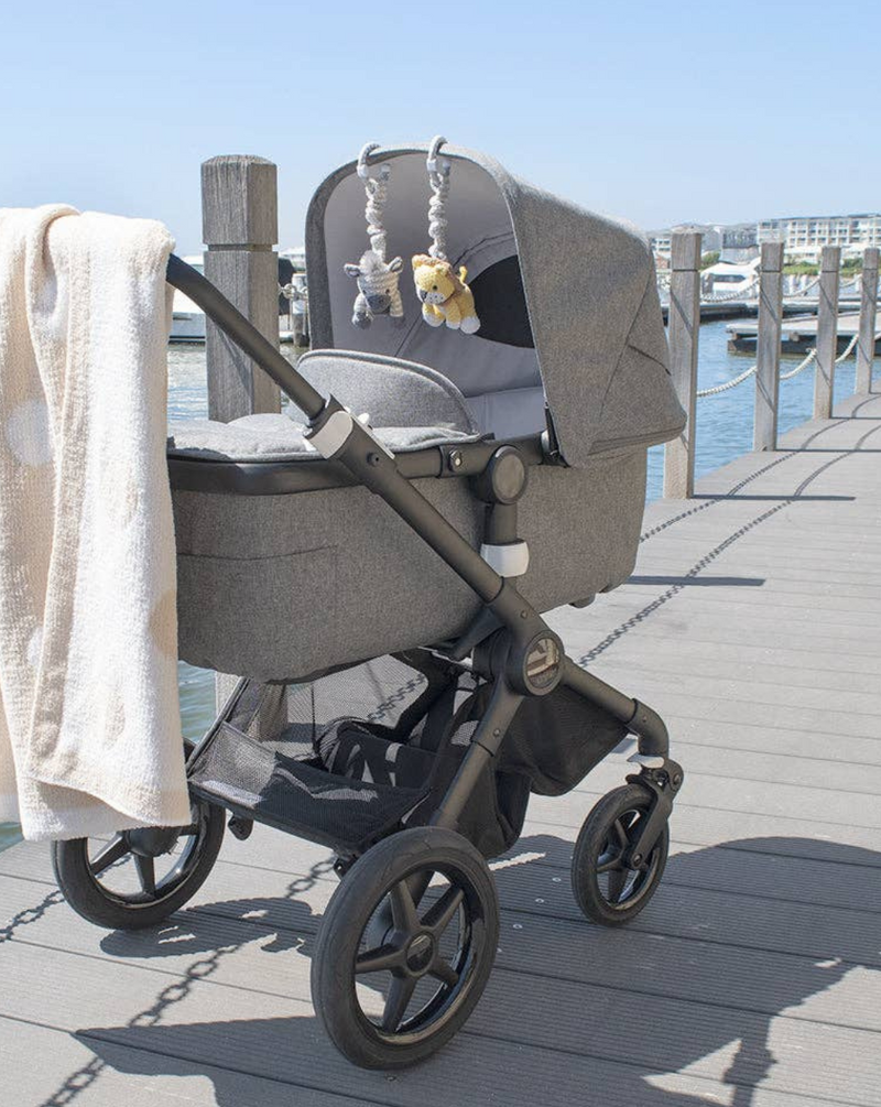 2pk Stroller Toys - Zebra & Lion