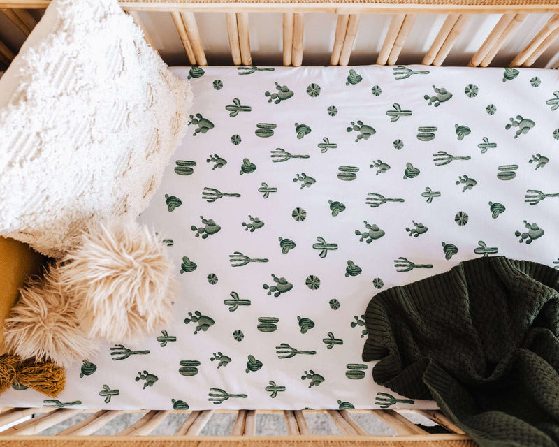 Snuggle Hunny Kids |  Cactus | Fitted Cot Sheet