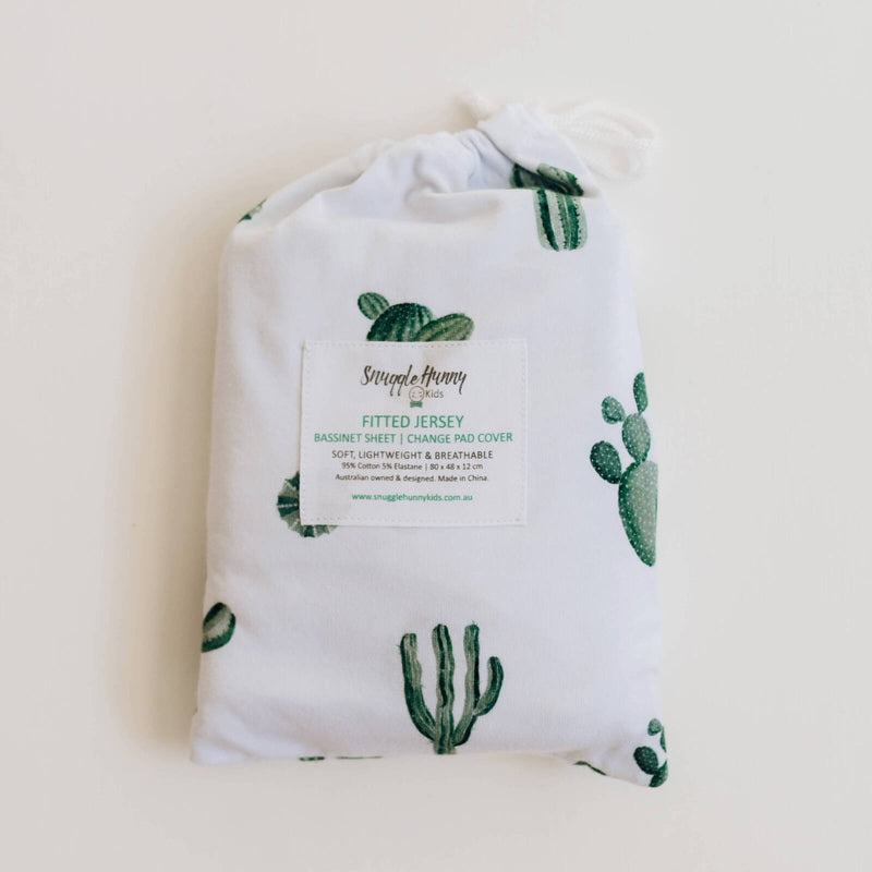 Snuggle Hunny Kids | Cactus | Bassinet Sheet / Change Pad Cover