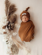 Snuggle Hunny Kids | Bronze | Snuggle Swaddle & Beanie Set