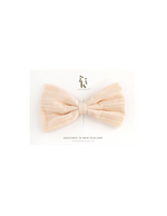 Karibou | Nova Textured Cotton Bow Hair Clip - Creme Brulee