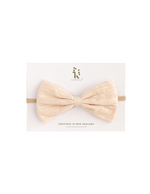 Karibou | Nova Textured Cotton Bow Headband - Creme Brulee