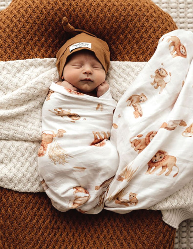 Snuggle Hunny Kids | Lion | Organic Muslin Wrap