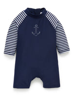 Purebaby | Long Sleeve Sunsuit French Navy