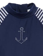 Purebaby | Long Sleeve Sunsuit French Navy