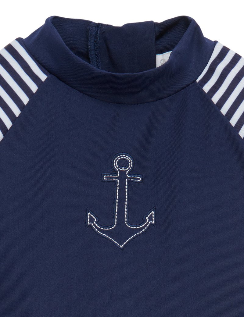 Purebaby | Long Sleeve Sunsuit French Navy