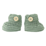 OB Designs | Sage | Crochet Bonnet & Bootie Set | Handmade