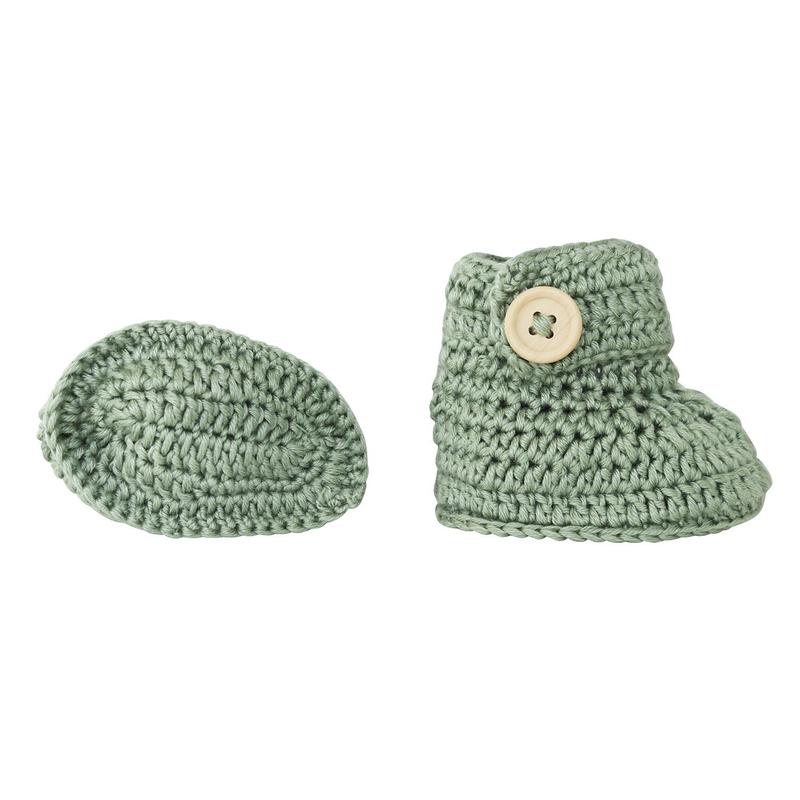 OB Designs | Sage | Crochet Bonnet & Bootie Set | Handmade