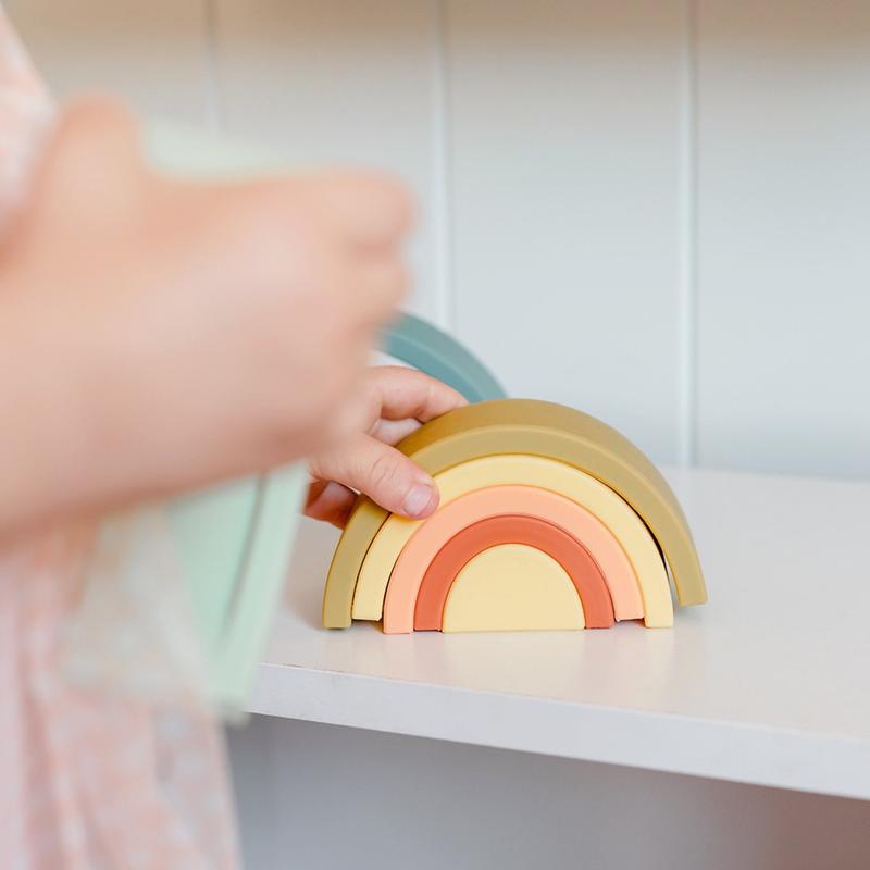 OB Designs | Silicone Rainbow Stacker | Blueberry