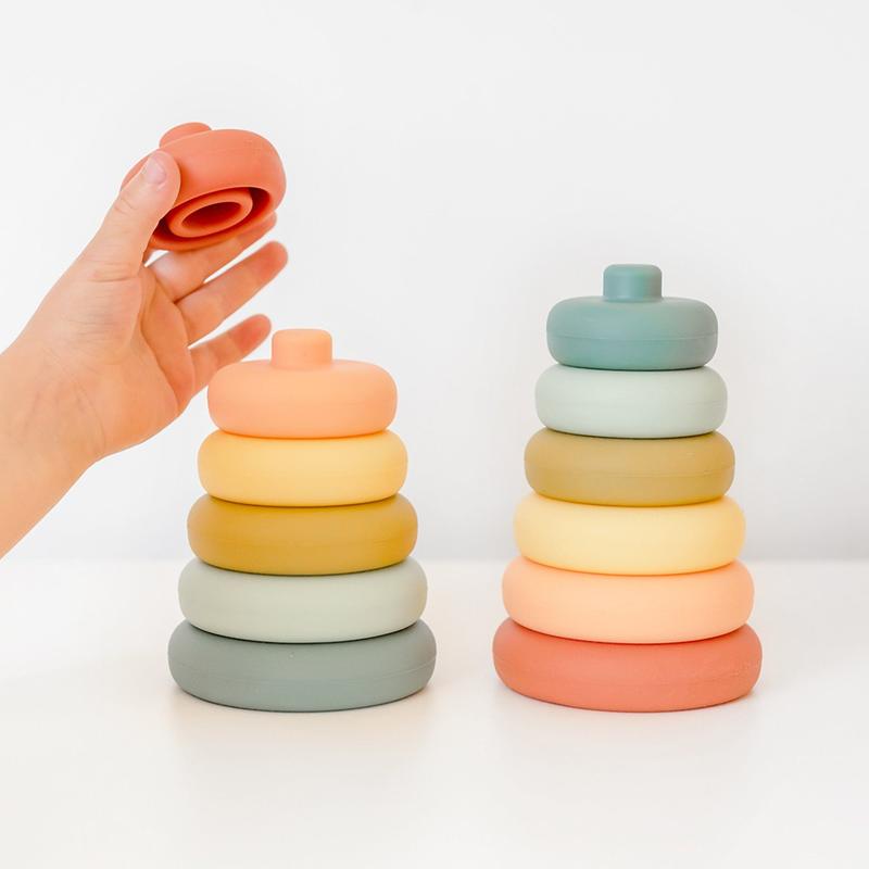OB Designs | Silicone Stacker Tower | Cherry