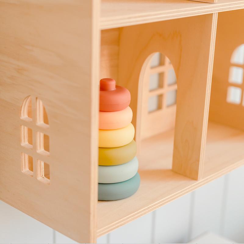 OB Designs | Silicone Stacker Tower | Cherry