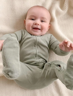 L'ovedbaby | Organic Zipper Jumpsuit - Seafoam