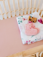 Snuggle Hunny Kids | Lullaby Pink | Bassinet Sheet / Change Pad Cover