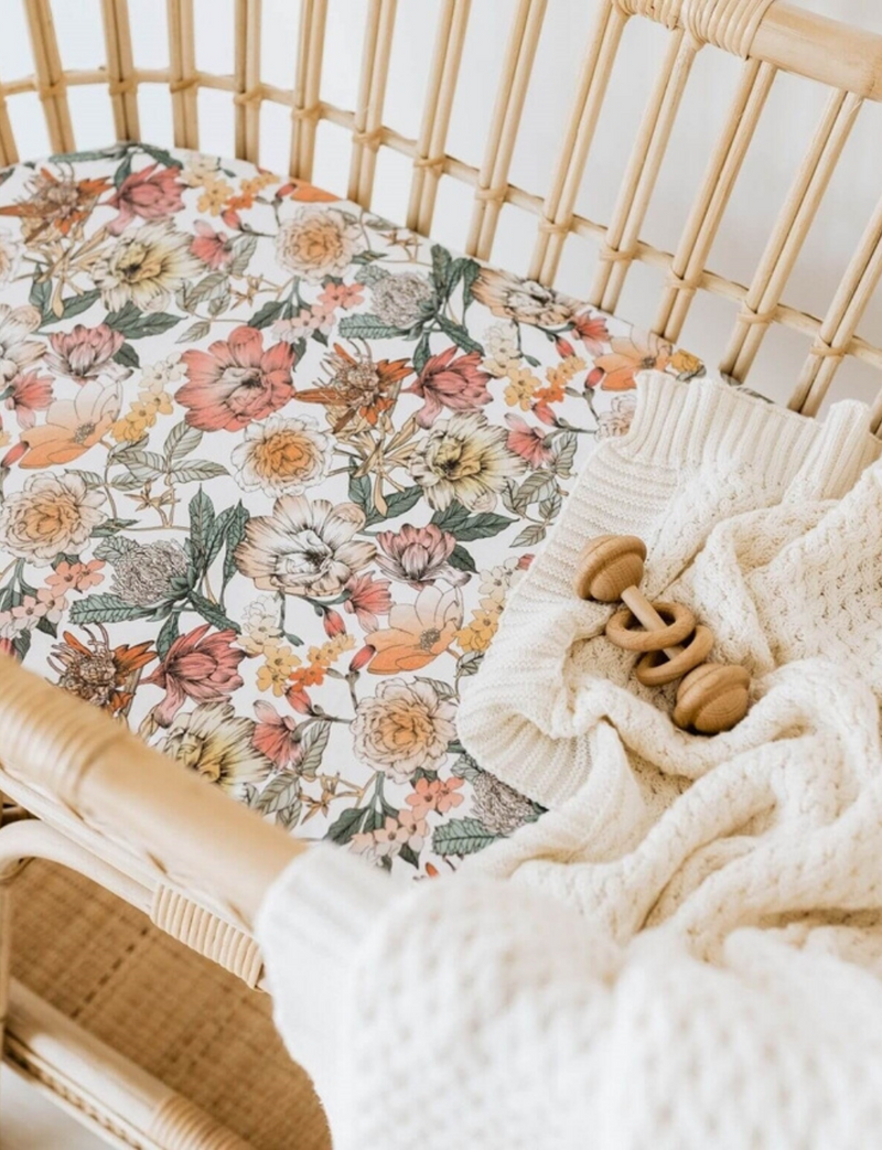 Snuggle Hunny Kids | Australiana | Bassinet Sheet / Change Pad Cover