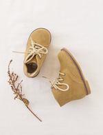 Karibou | Dual Lace Frankie Unisex Leather KariBoots In Mustard Suede