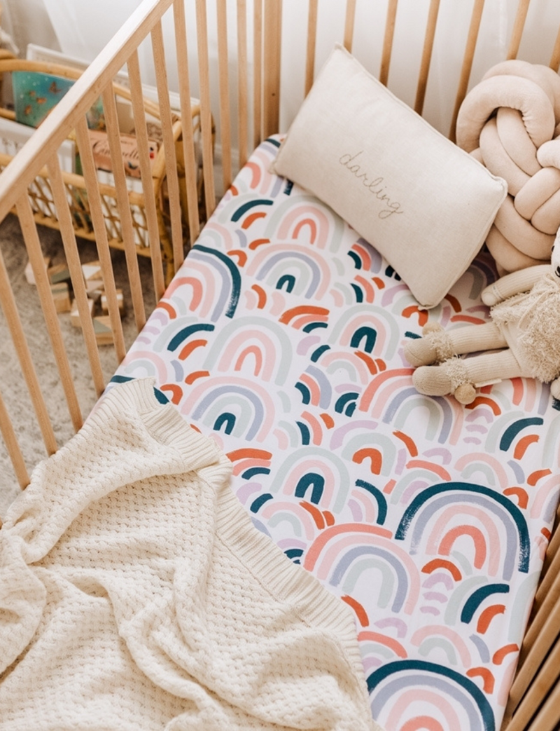 Snuggle Hunny Kids Rainbow Baby | Fitted Cot Sheet