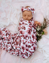 Snuggle Hunny Kids | Fleur | Baby Jersey Wrap & Topknot Set