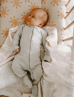 L'ovedbaby | Organic Zipper Jumpsuit - Light Gray