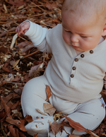 Enchanted Label | Waffle Romper - Frosted Almond