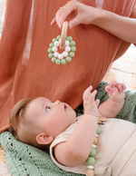 OB Designs | Sage | Eco-Friendly Teether | Organic Beechwood Silicone Toy