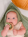 OB Designs | Sage | Eco-Friendly Teether | Organic Beechwood Silicone Toy