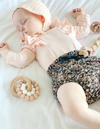 OB Designs | Blush Pink | Eco-Friendly Teether | Organic Beechwood Silicone Toy