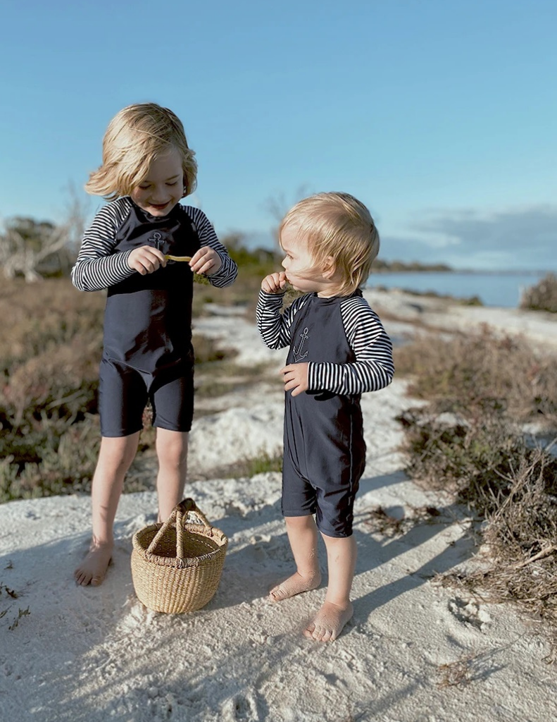 Purebaby | Long Sleeve Sunsuit French Navy