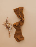Karibou | Classic Ribbed Unisex Tights - Acorn