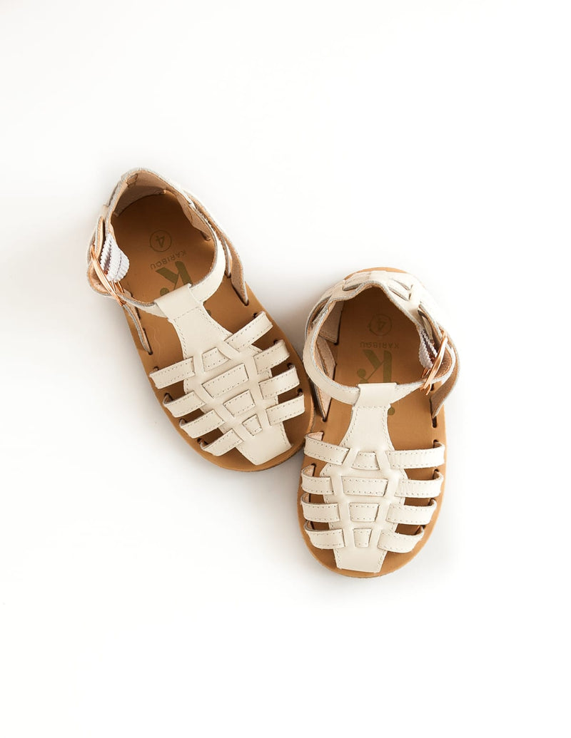 Karibou | Aella Leather Sandals - White