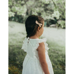 Karibou |  School Girl Linen Bow 2pc Clip Set - Peach Orchard