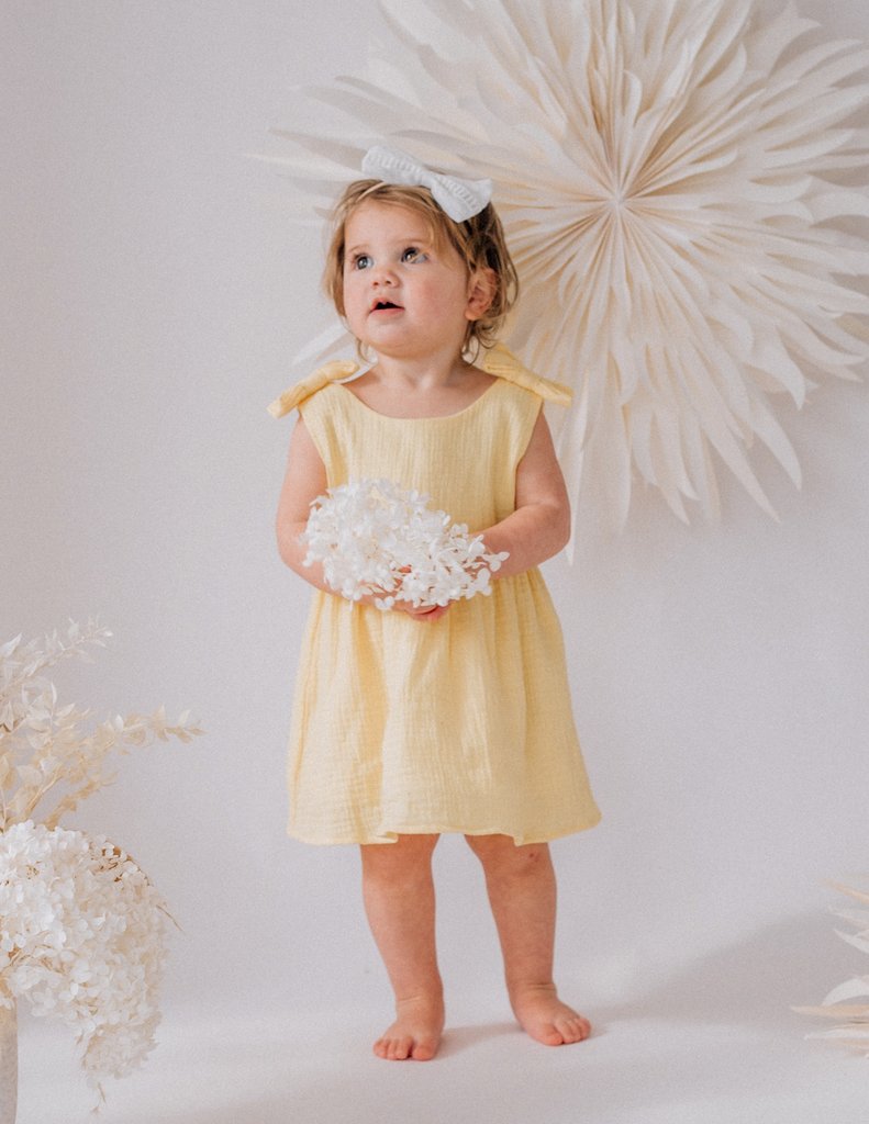 Karibou | Ava Muslin Dress - Lemon Meringue