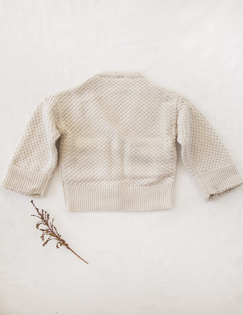 Karibou | Carter Cotton Knit Cardigan - Natural