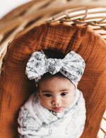 Karibou |  Organic Cotton Baby Topknot Headwrap - Forest Walk