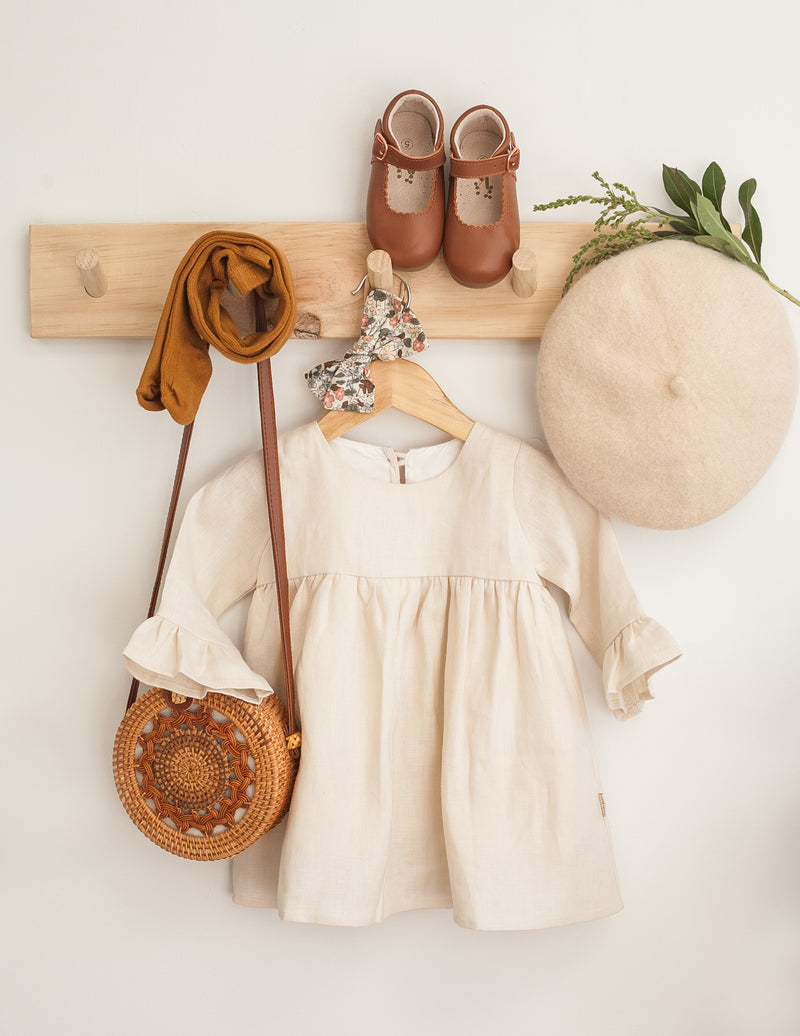 Karibou | Indi Bell Sleeve Linen Dress - Natural