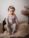 Karibou | Sweetheart Linen Bow Headband - Warm White