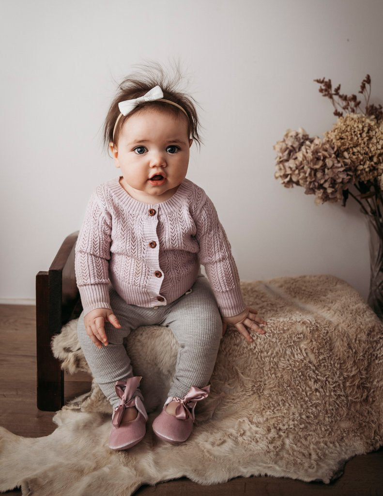 Karibou | Sweetheart Linen Bow Headband - Warm White