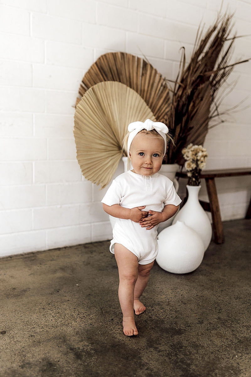 Snuggle Hunny Kids | Milk Ribbed Topknot