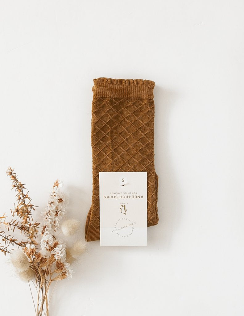 Karibou |  Picnic Knee-High Socks - Chestnut