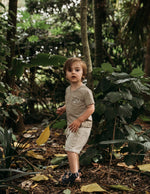 Karibou | Little Explorer Boys Cotton Slub T-Shirt - Herb