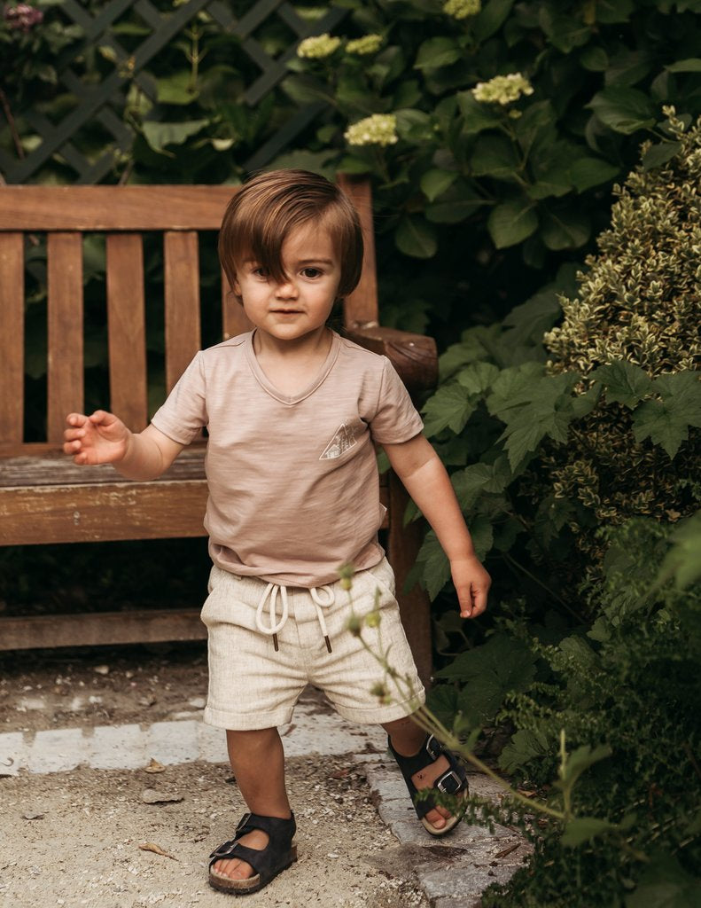 Karibou |  Little Explorer Boys Cotton Slub T-shirt - Mushroom