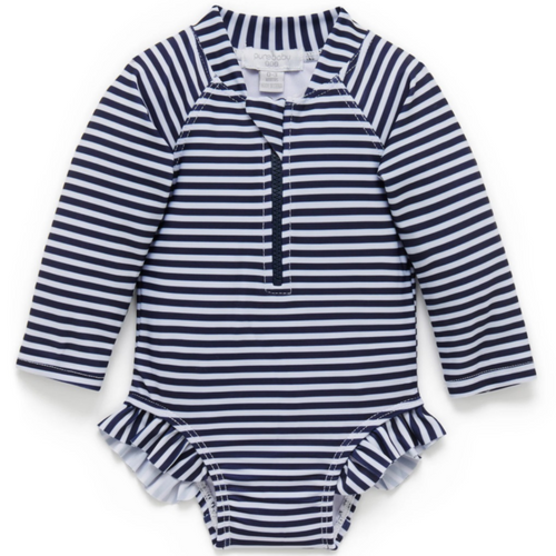 Purebaby | Long Sleeve Swimsuit French Stripe