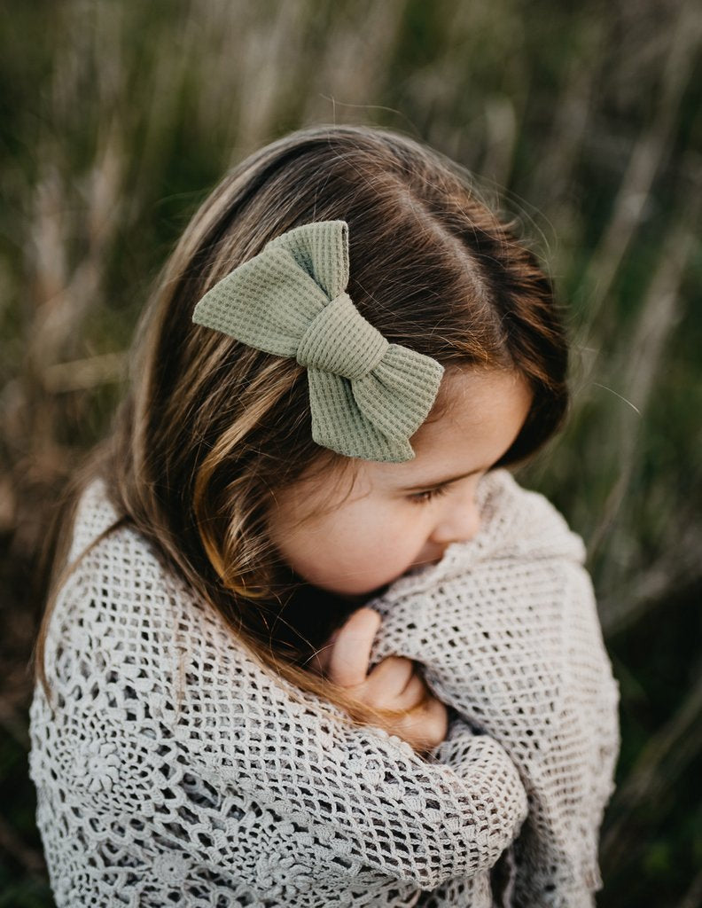 Karibou | Ice-Cream Days Waffle Bow Headband - Pistachio