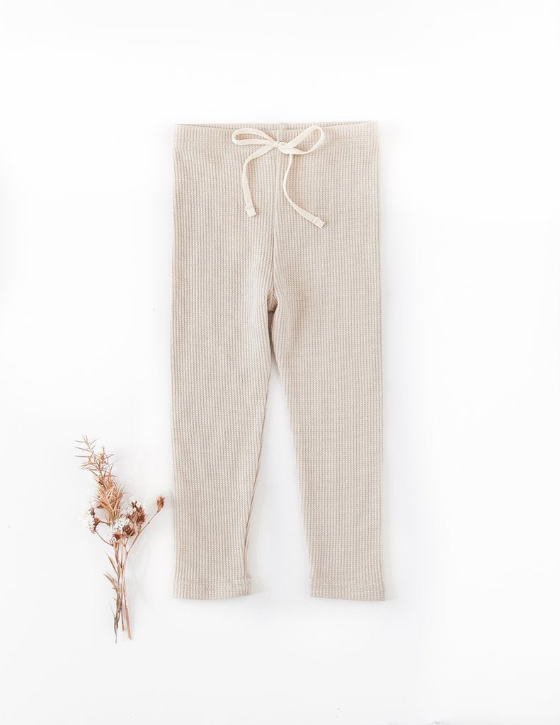 Karibou | Waffle Cotton Leggings - Fawn