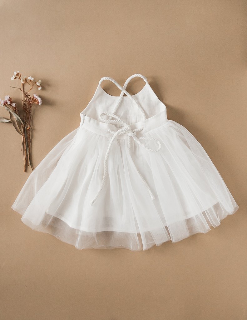 Karibou | Willa Linen Tutu Dress - White Magic